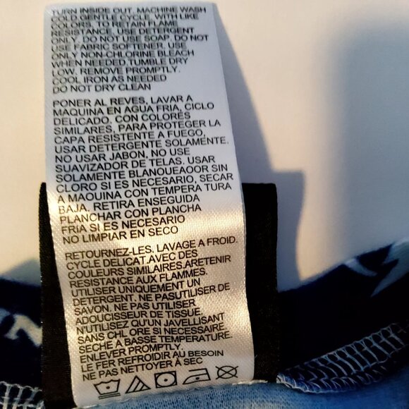 Tampa Bay Lightning Infant 18M Footed Pajamas NHL Licensed Flame Resistant Blue - Picture 7 of 11